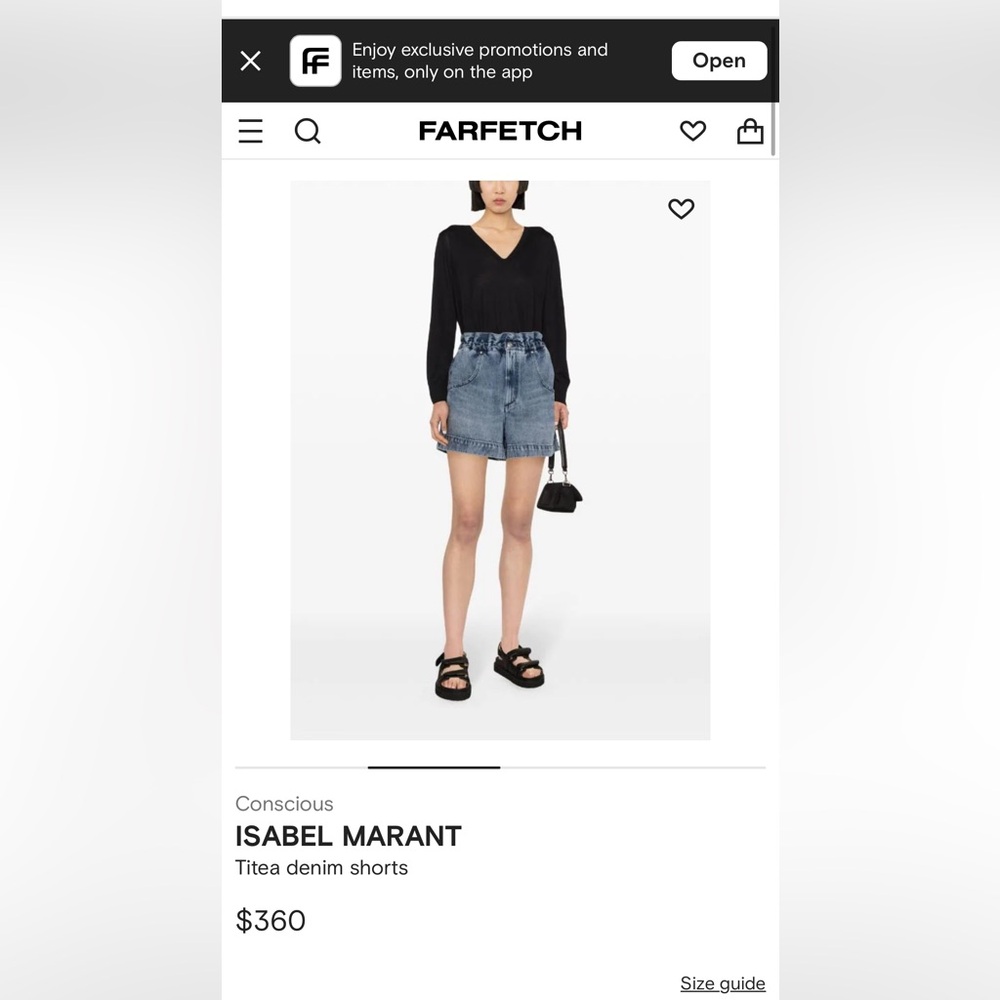 Isabel Marant Highwaisted Denim Shorts